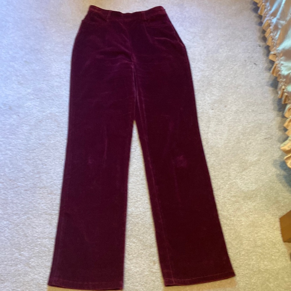 Italian Velour pants with side zipper